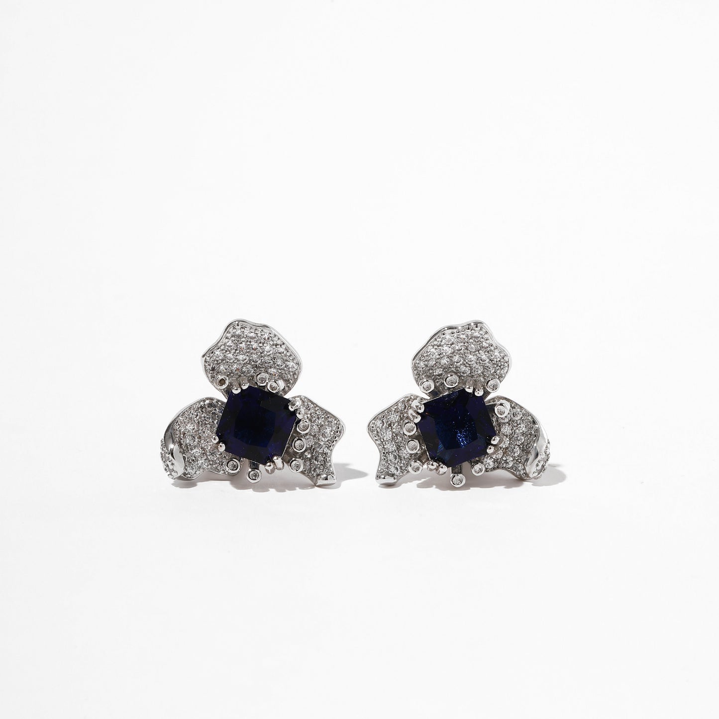 Floral Zircon Earrings