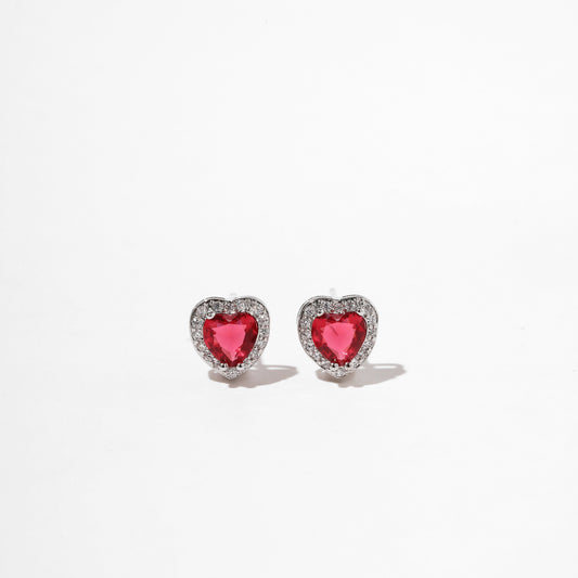 Heart Zircon Earrings