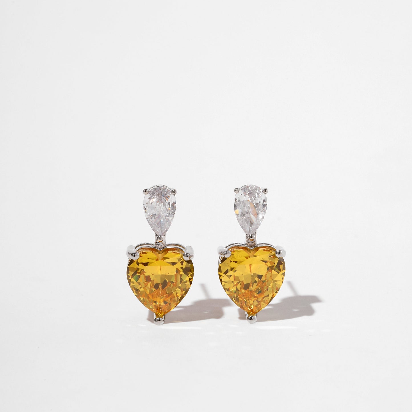 Heart Zircon Earrings