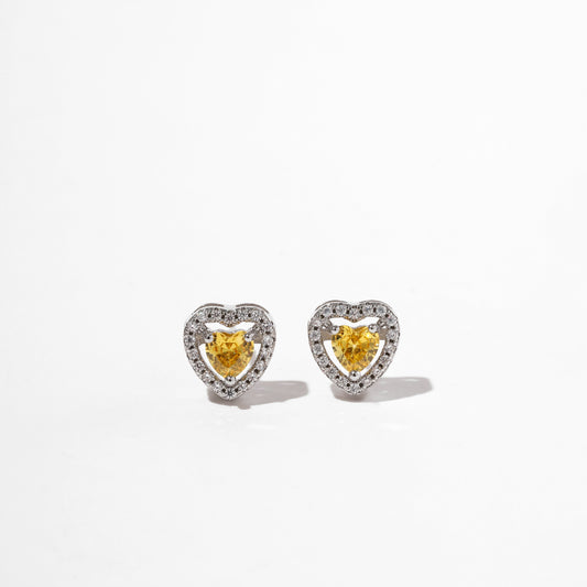 Heart Shaped Zircon Earings