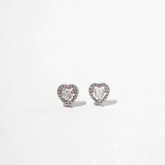 Heart Shaped Zircon Earings