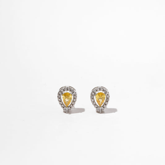 Pear Shaped Zircon Earings