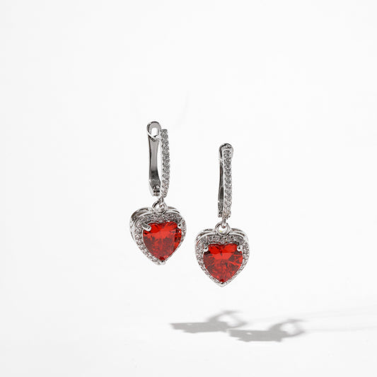 Heart Zircon Earrings