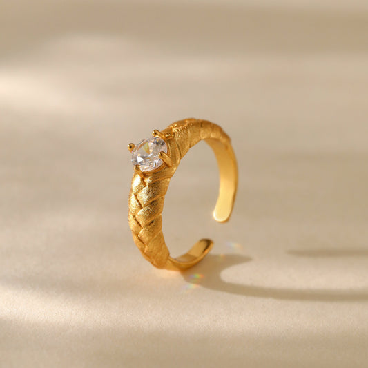 Gold Plated Woven Ring