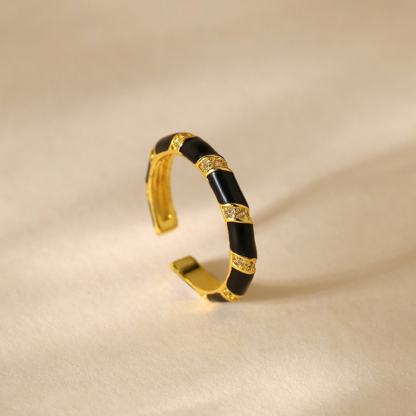 Black Enamel Ring